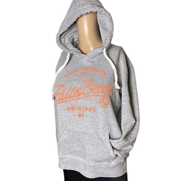 Y2K Pull & Bear hoodie ,women M,3D logo ,Athleisure , - Picture 2 of 11